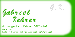 gabriel kehrer business card